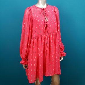 🆕️ 🌠 ASOS Metallic Babydoll Mini Dress // (NWOT)